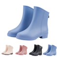 thumbnail image 2 of XIMIN Women's Ankle Boots Rainboots Rubber Shoes Mid Low Tube Rain Boots Non Slip Waterproof Footwear Water Boots Wash Rain Boots Outdoor Garden Shoes, 2 of 7