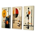 thumbnail image 3 of Designart "Mid-Century Bliss Retro Journey I" Minimalism Wall Art Set Of 3 - Abstract Minimalism Gold Gallery Set For Office Decor, 3 of 6