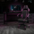 thumbnail image 2 of Flash Furniture X40 Gaming Chair Racing Ergonomic Computer Chair with Fully Reclining Back/Arms, Slide-Out Footrest, Massaging Lumbar - Black/Purple, 2 of 15