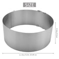 thumbnail image 4 of Cake Ring 6 to 12 Inch Adjustable Round Stainless Steel Cake Mousse Mould Ring Bakeware Cake Decorating Mold Baking Ring, 4 of 10