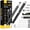 Black, variant on Gifts for Dad Men Him,2 Pack Multitool Pen,Multi-tool Pen with [Stylus, Ballpoint Pen, 6 refills, 4" Ruler, Level, Phillips Screwdriver,LED] (Yellow)