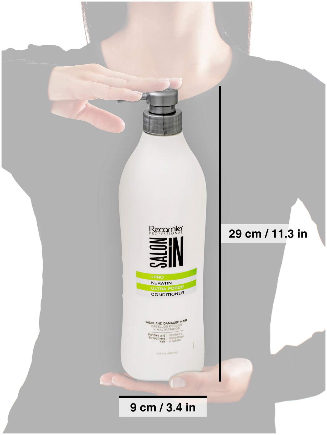 Salon iN Recamier Professional +Pro Keratin Ultra Force Hair Conditioner  33.8 Oz