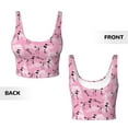 thumbnail image 6 of Uemuo Cartoon Poodle Dog Pattern Women's Sports Bra - High Impact Support, Breathable, and Comfortable Athletic Bra for Running, Yoga, and Workouts, 6 of 9
