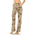 thumbnail image 2 of Cali1850 Women's Casual Linen Pants 32" Inseam Oceanside Drawstring Smocked Waist Lounge Beach Pants with Pockets, 2 of 6