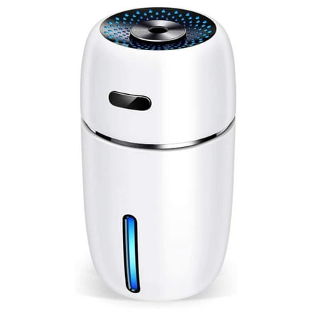 

Mini USB Humidifier 200ml - Ultrasonic Cool Mist with 7 Color Light Options Adjustable Mist Mode Auto-Off Safe Super Silent for Office Car Travel & Cute Humidifiers for Bedroom