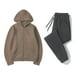 thumbnail image 2 of Gibobby Set Pants y Sudadera Mujer Mujer Otoño E Invierno Cremallera Suéter Sudadera Con Capucha Pantalones De Dos Piezas Ropa Deportiva Color Sólido Sudadera(Café,XL), 2 of 3