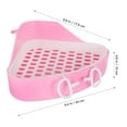 thumbnail image 2 of OUNONA Rabbit Litter Box Corner Plastic Pan for Chinchilla 1Set, 2 of 8