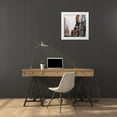 thumbnail image 3 of Art by Leslie Franklin 26x26 White Modern Wood Framed Museum Art Print Titled - Bears on the Rocks, 3 of 4