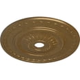 thumbnail image 3 of 29 1/2"OD x 3 5/8"ID x 1 5/8"P Sunflower Ceiling Medallion (Fits Canopies up to 5 5/8"), Hand-Painted Pale Gold, 3 of 5