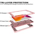 thumbnail image 6 of SOATUTO For iPad 9th 2021 Case Hybrid Shockproof Rugged Protection Cover with 360 Degree Kickstand/Hand Strap and Carrying Shoulder Strap For Apple iPad 9th 8th 7th Generation 10.2 inch -Rose Gold, 6 of 7