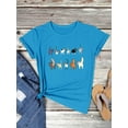 thumbnail image 5 of ZXSXSY Cute Cat Shirts for Women Graphic Tee Crew Neck Short Sleeve T-Shirts, 5 of 7