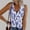 Blue, variant on HOMBOM Tank Tops Sleeveless V-neck Button Khaki Fashion Print T-shirt Womens Summer Tops XXL