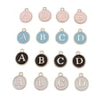 thumbnail image 2 of Accesorios de joyería para hacer usted mismo Colgante de pulsera con etiqueta de aleación con 26 letras en inglés de doble cara con forma de gota de aceite redondo, 2 of 6