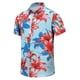 thumbnail image 4 of Camisa hawaiana con estampado floral 3D completo para hombre, camisas casuales de manga corta con botones tropicales, camisetas de playa para hombre, camiseta de talla grande, 4 of 5