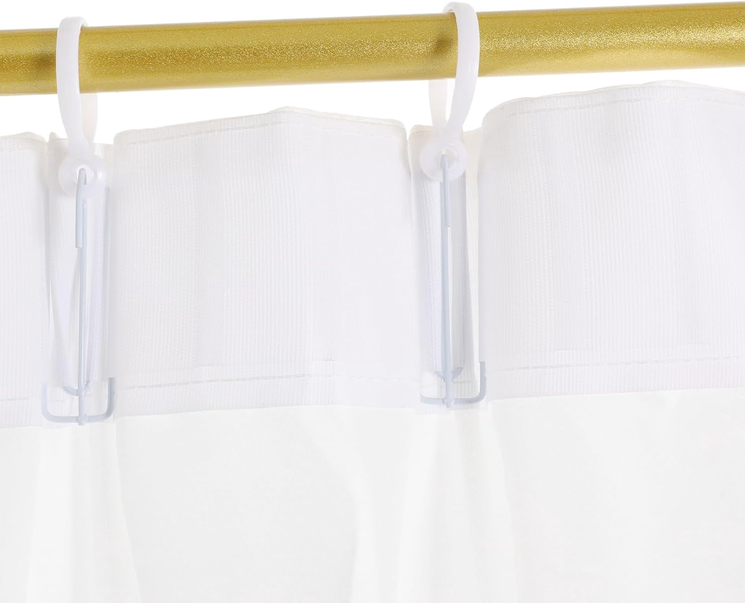 Privacy Partition Curtain Wall Mounted Room Divider with U-Shape Rod 7.5ft Wide & 7.22ft Height Curtain Drapes Separator Partition Screen Panel for Bedroom (White)
