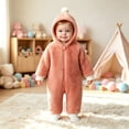 thumbnail image 2 of WhouRiu Baby Boys Casual Zip Up Romper Fall Winter Long Sleeve Solid Color Cute Warm Onesies 6-24 Months, 2 of 9
