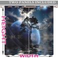 thumbnail image 4 of Fantasy House Decor Collection Patio Door Curtain 2 Panels Navy Drapes Short Heavy Weight (W) 63 X (H) 80 Inches, 4 of 7