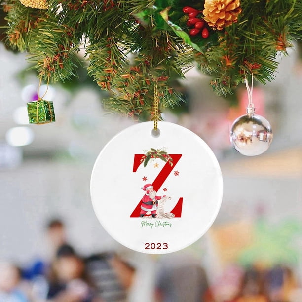 Decoraciones de Halloween, adornos de Halloween, colgante de decoración para árbol de Navidad, decoración navideña personalizada de 26 letras, decoración para árbol de Navidad, regalo de Navidad, ador