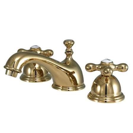 Lavatory Set Polish - Kingston Brass CC37L2 8-Inch to 16-Inch Widespread Lavatory Faucet, Polished Brass