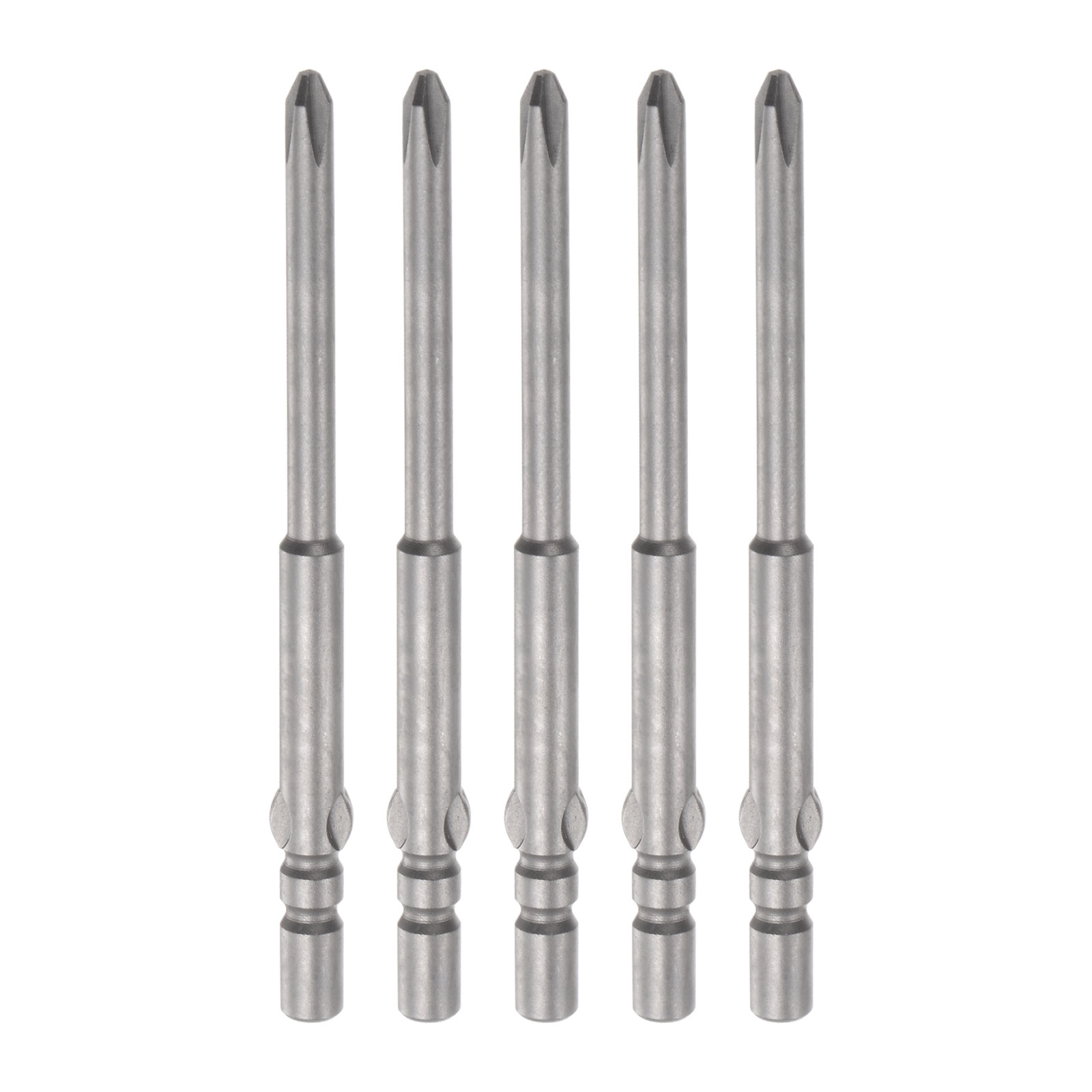 3.0mm PH1 Phillips Screwdriver Bit 4mm Round Shank 2.5 Inch Length for Power Drills, 5