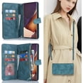 thumbnail image 2 of Samsung Galaxy Note 20 Ultra Wallet Case for Women Men with Card Holder, Samsung Note 20 Ultra Crossbody Phone Cases with Strap Lanyard, Zipper Pocket PU Leather Kickstand Purse,6.9 Inch Blue, 2 of 14