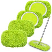 HYKE Reusable Mop Pads Rell Compatible with Sweeper Mop, ber Wet Mopping Cloths for Floor Cleaning , Ideal for Home Cleaning Washable Floor (4)