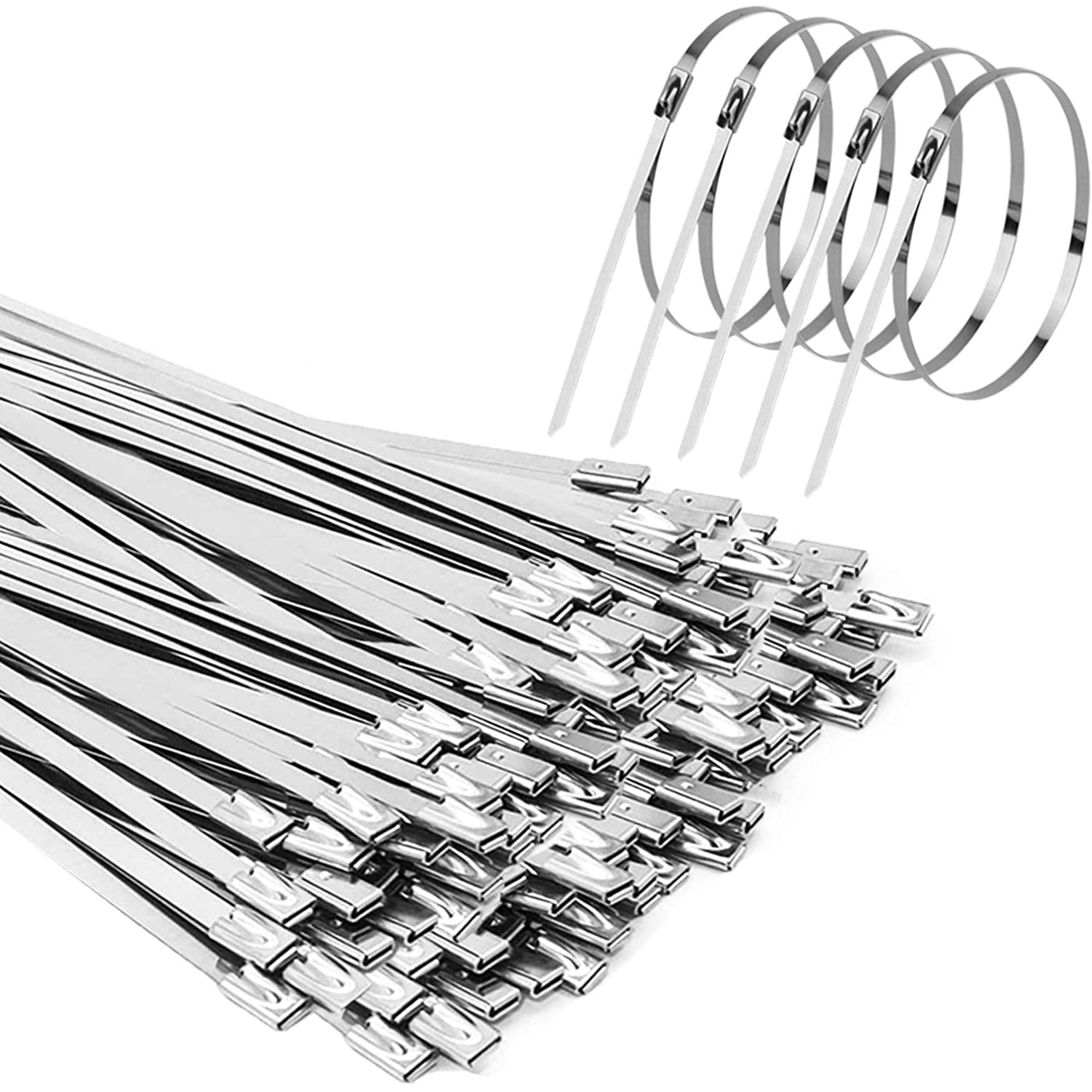 Metal Zip Ties Heavy Duty 100pcs Stainless Steel Zip Ties Multipurpose Stainless Zip Ties Steel