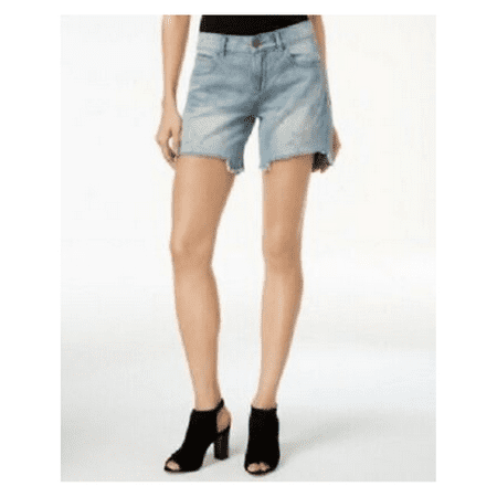 Lucky Brand Roll Up Star -Pattern Distressed Denim Shorts, Sz 27