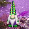 thumbnail image 2 of RyanK Mardi Gras Decorations Carnival Faceless Doll Decoration Carnival Dwarf Elderly Ornament Rudolf Doll Decoration Grid Hat, 2 of 5