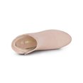 thumbnail image 4 of BLISSFUL STEP Women's Side Zipper Block Heel Ankle Boots Dust Pink 8, 4 of 7