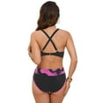 thumbnail image 4 of Women's Bikini Swimsuits High Waisted Bikini Set Textured Ruched Bathing Suits for Women Two Pice Swimsuit V Neck Twist Front Bikini Swimwear Gibobby(XXXL,Hot Pink), 4 of 9