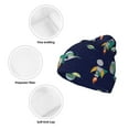 thumbnail image 3 of Picia Astronaut Dinosaur Pattern Knitted Beanie Hat for Men and Women , Unisex Winter Warm Stretchy Knit Cap Thick Fisherman Beanies Cuffed Plain Skull Caps, 3 of 6
