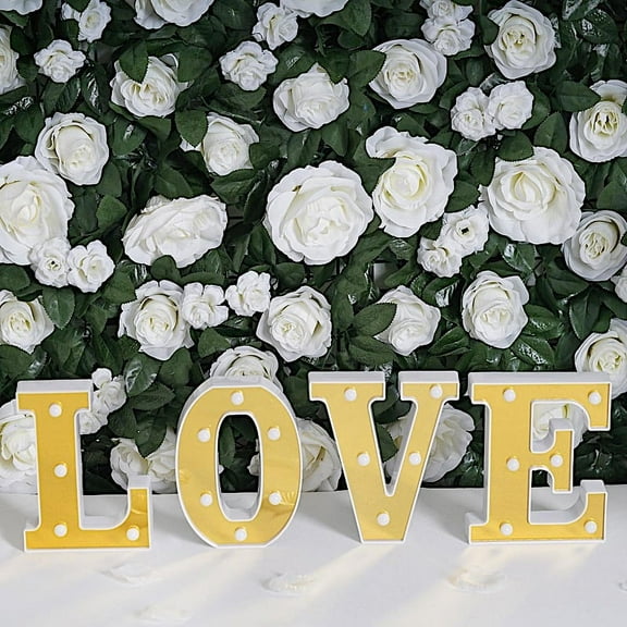 BalsaCircle 24" x 18" White Green Silk Rose Flowers Wall Backdrop Panel Wedding Party Photo Booth Decorations