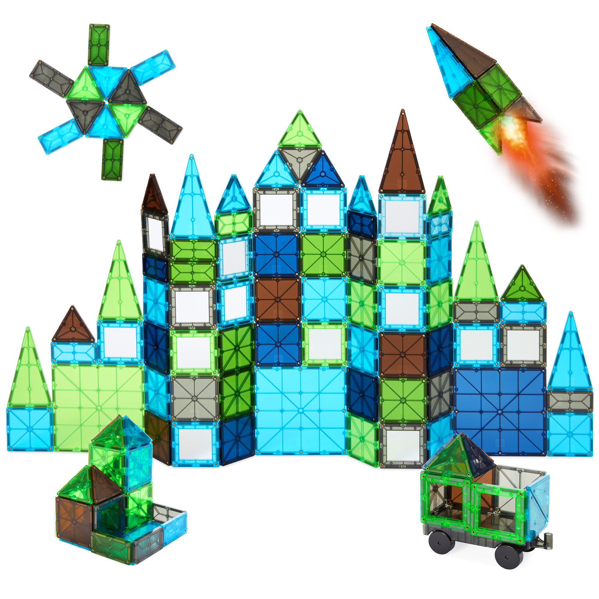 Best Choice Products 110-Piece Magnetic Tiles Set