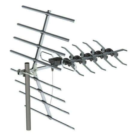 200mile Outdoor Digital Signal Tv Antenna Amplified Hdtv 1080p Uhf21 69 Pole Walmart Com