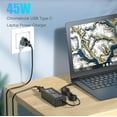 thumbnail image 4 of 45W Type C USB AC Charger for HP Chromebook x360 14 14A G5 11 11A G6 G7 EE Spectre Elite x2 Laptop, 4 of 8