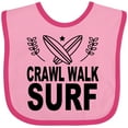 thumbnail image 3 of Inktastic Surfing Cute Crawl Walk Surf Boys or Girls Baby Bib, 3 of 4