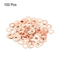 thumbnail image 3 of Uxcell Flat Copper Washers Copper Flat Sealing Ring Copper 102 pack 8x14x1mm, 3 of 6
