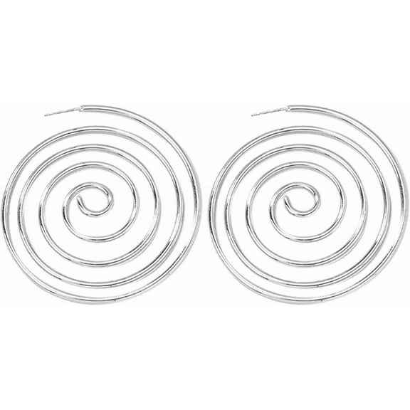 Gold Geometric Earrings Tribal Swirl Wire Spiral Earrings for Women Minimalist Wave Thread Hollow Out Dangle Drop Earrings Exaggerated Statement Earrings Punk Stylish oval Twisted Earring Jewelry