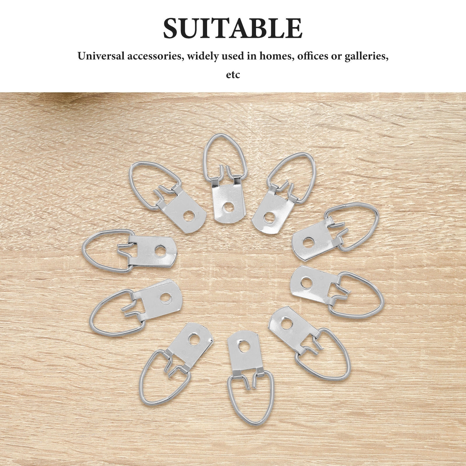 EXHUMKY 500 Pieces Stainless Steel D- Picture Hanging Hardware for Wall Frames and Art Displays