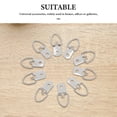 thumbnail image 3 of Mobutofu 500Pcs Silver D Ring Picture Frame Hooks with Sturdy for Mirrors and Paintings, 3 of 7