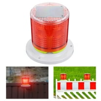 Worgeous  Solar Warning Light Strobe Power Lights for Outdoors Lamp Red