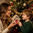 thumbnail image 4 of DIY Christmas Candy House Ornaments Gingerbread House Kit Tabletop Decor Holiday Art Craft Gift for Adults, 4 of 9