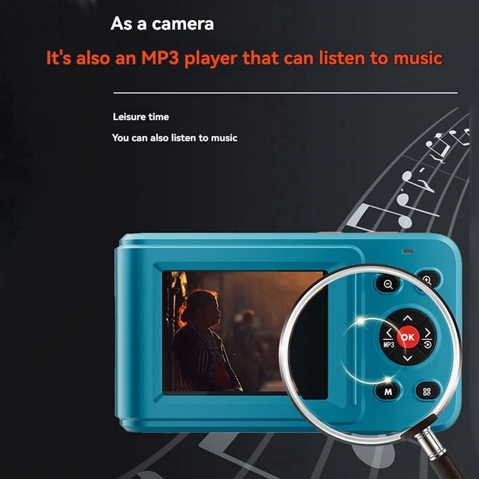 Digital Camera 16x Digtal Zoom Auto Focus 2.5K HD 72MP Digital Camcorder Camera for Home Outdoor Travel Red