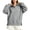 Gray, variant on Fashion Sweatshirts for Women Plus Size Pullover Sweatshirt Long Sleeve Button With Kangaroo Pocket Side Slit Loose Tops