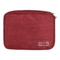thumbnail image 1 of Yuarrent Estuche de almacenamiento Organizador de cables Bolsa de cargador Accesorios de viaje Gran capacidad Conveniente Bolsas de mano Almacenamiento y organización del hogar Vino rojo 5 pulgadas, 1 of 6