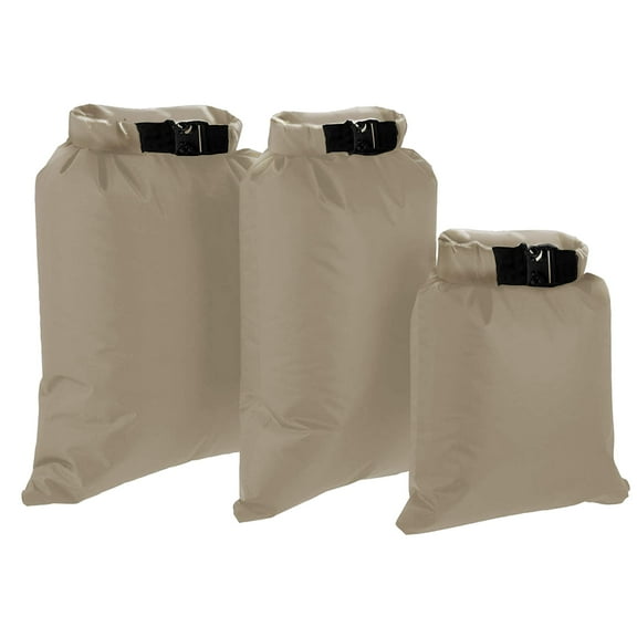 COVERS&ALL Dry Bags Waterproof 12 Oz - Lightweight Roll Top lock with clip, Outdoor Dry Sacks for Kayaking Rafting Boating Camping Hiking Traveling Water Sports - Pack of 3 (Beige)