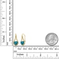 thumbnail image 2 of Gem Stone King 18K Yellow Gold Plated Silver London Blue Topaz Dangle Earrings for Women | 3.20 Cttw | Gemstone November Birthstone | Heart Shape 7MM, 2 of 3
