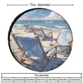 thumbnail image 2 of Beach Chairs Ocean Painting-3 Camping Spare Tire Cover Beaches Sunny Day Wheel Protectors Weatherproof Universal Fit for Trailer SUV Truck Camper Travel Trailer 13inch, 2 of 8