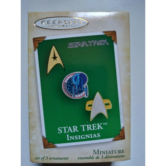 Hallmark Keepsake Ornament Star Trek Miniature Insignias